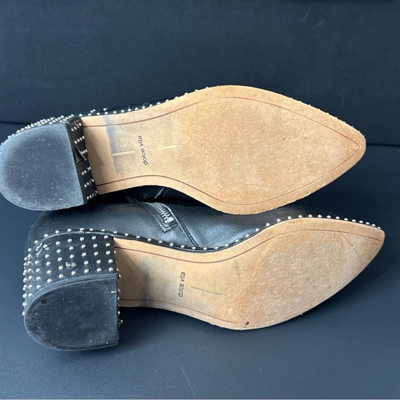 Dolce Vita 8.5 Studded Side Zip Block Heels Ankle Bootie Boot Grunge Dress Punk - Picture 9 of 16